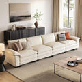 LINSY HOME 157'' Modular Sectional Sofa 4 Seat Couch Corduroy Cloud Couch by LINSYHOME