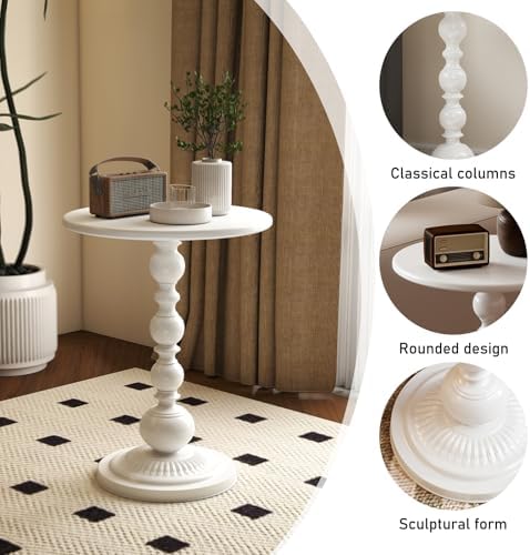 Metal Small End Table, Round Side Table - Image 4