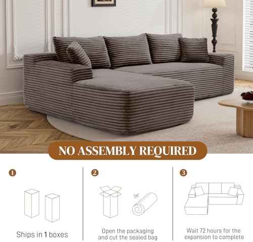 96" Boneless Cloud Sectional Couches - Image 5