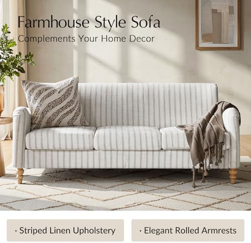 HULALA HOME Farmhouse 3 Seater Sofa - Image 3
