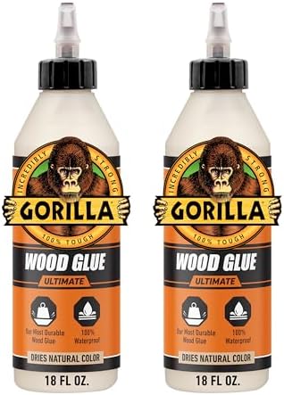 Gorilla Ultimate Waterproof Wood Glue, Natural Color, 18 oz by Gorilla