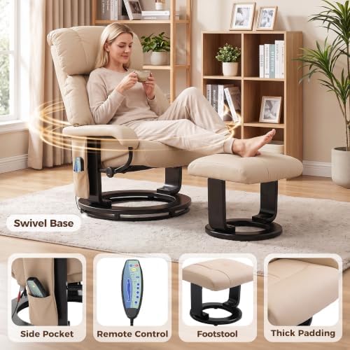HOMCOM Massage Swivel Recliner Chair - Image 6