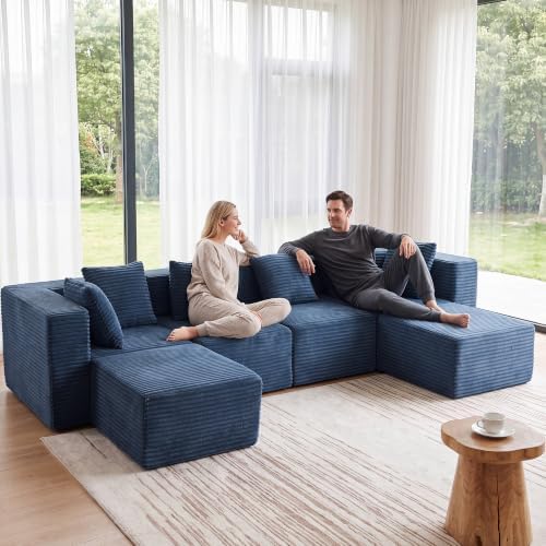 130" Modular Sectional Cloud Couch, U Shaped Sofa - Image 2