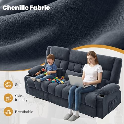 BOSMILLER Recliner 3-Seat Sofa - Image 6