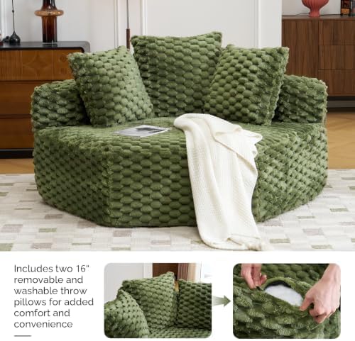 VINGLI Hexagon Boneless Chair, Modern Modular Chaise Lounge Sofa Bed, Corner - Image 6