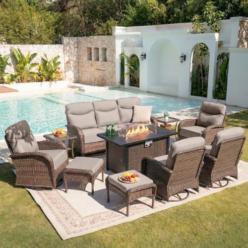 Belord Upgraded 6“ Cushion Luxury 10 Piece Patio Furniture Set by Belord