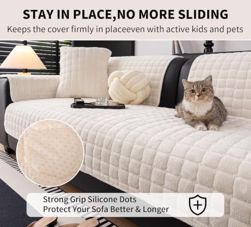 Velvet Sectional Couch Cover for 2-3 Seat - Image 4