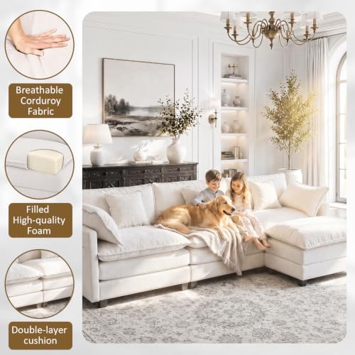 LEVELEVE 112" L-Shape Modular Sofa - Image 5
