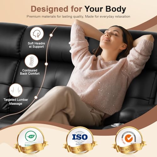 Reclining Loveseat Sofa, RV Loveseats Recliner Sofas Wall Hugger, Double - Image 3