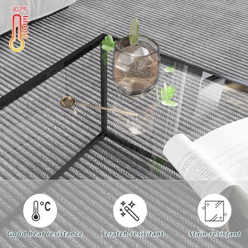 Glass Coffee Table Modern Center Table, Minimalist Coffee Table Sofa Side Tea - Image 3