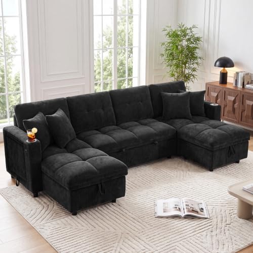 108”Pull Out Sofa Bed, U Shaped Sleeper Sofa - Image 2