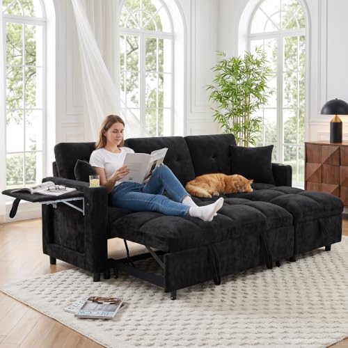 81”Pull Out Sofa Bed, L Shaped Sleeper Sofa - Image 5