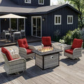 7Pcs Patio Rocking Swivel Chair by MuphyersPatioFurniture