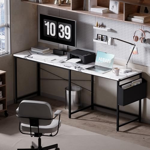 Pamray 47 Inch Reversible L Shaped Gaming Desk Corner Computer Desk - Image 5