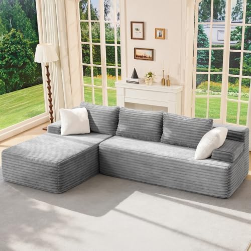 Hobestluk Boneless Couch Modular Sectional Sofa L-Shape Lounge Cloud Couch by YourHomeDeservesMore