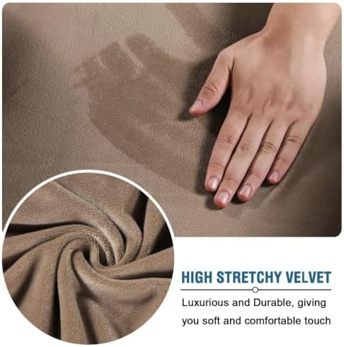 H.VERSAILTEX Wingback Chair Covers Velvet Plush Wing Chair Slipcover 1 Piece - Image 3
