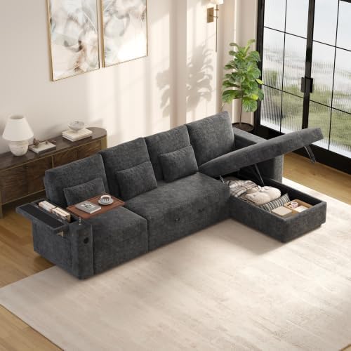 KEIKI 108" Sleeper Sectional Sofa Bed - Image 6