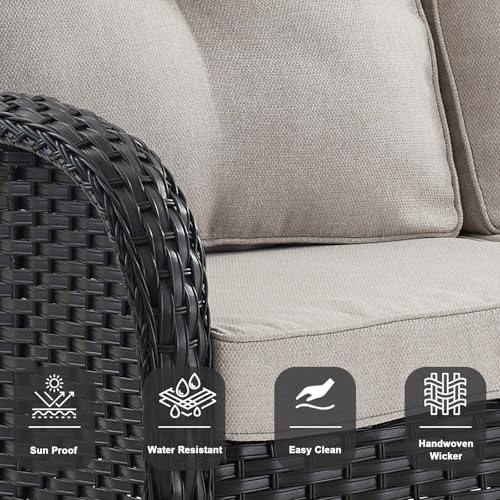Belord Outdoor Glider Bench Patio Loveseat - Image 4