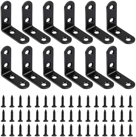12 PCS 1.57'' x 1.57'' Stainless Straight Flat Brackets, Support Flat Metal by Unknown