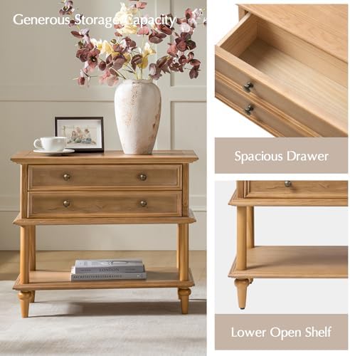 HULALA HOME Farmhouse Nightstand - Image 5