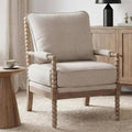 DUHOME Linen Fabric Spindle Accent Chair by DuhomeElegantLifestyle