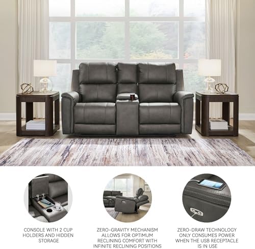 Signature Design by Ashley Power Reclining Loveseat - Image 4
