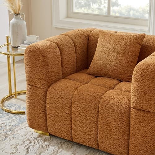 VANOMi 44.09" Oversized Accent Chair, Boucle Armchair - Image 3