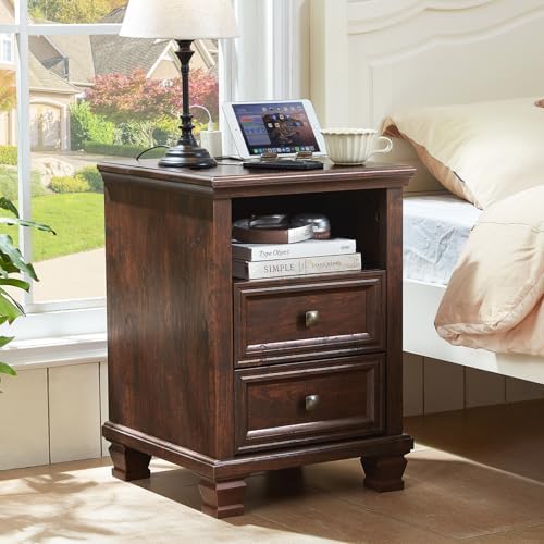 SAVOR LIFE Farmhouse Nightstand Set of 2 - Image 2
