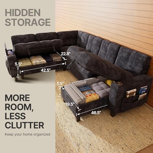 Marsail 110" Sectional Sleeper Sofa - Image 5