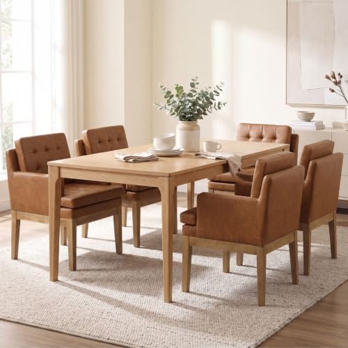 Upholstered Tufted Dining Chairs - Image 5