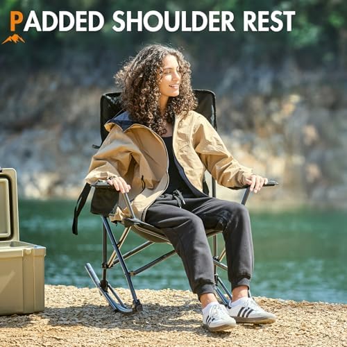 Portal Outdoor Rocking Camping Chair Folding Portable Rocker - Image 6