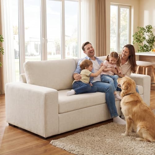 ABCASA 85'' Modern Couches for Living Room, 2 Seats Comfy Sofa - Image 5
