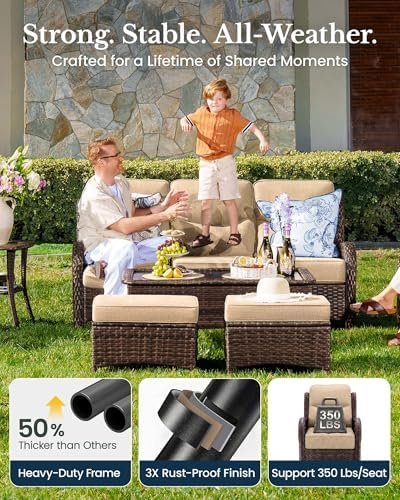 HILLGA 8-Piece Luxury Patio Furniture Set - Image 6