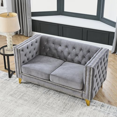 mikibama 58" Velvet Loveseat Sofa Couch by Mikibama