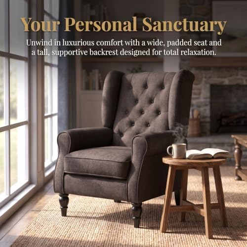 NicBex Tufted Wingback Accent Manual Single Lounge Recliner Chair - Image 5