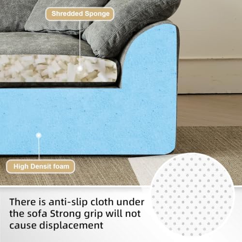 138" Boneless Cloud Couch Sectional - Image 6