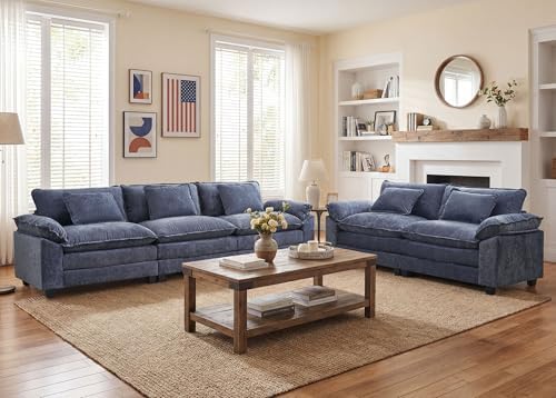 Oprisen 2 Pieces Cloud Couch Set, Upholstered Comfy Modular Sectional Sofa Deep - Image 2