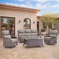 Swivel Patio Chairs sofa Set of 4 by Bellefurn