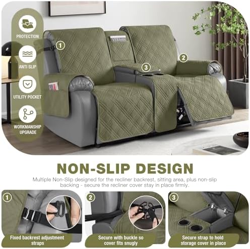 TAOCOCO Waterproof Loveseat Recliner Cover - Image 5