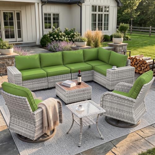 Outdoor Patio Furniture Set PE Wicker Rattan Outdoor Sectional Sofa - Image 6