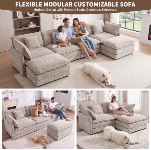 Tmsan 76.7" Cloud Loveseat Couch - Image 7