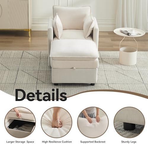 30" Cloud Modular Single Sofa Chair - Image 5