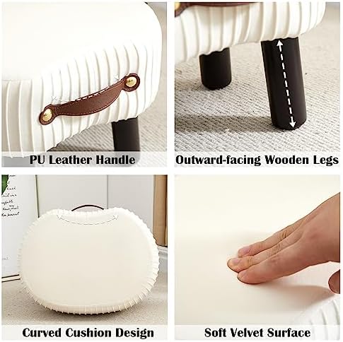Foot Stools Small, Velvet Footrest - Image 6