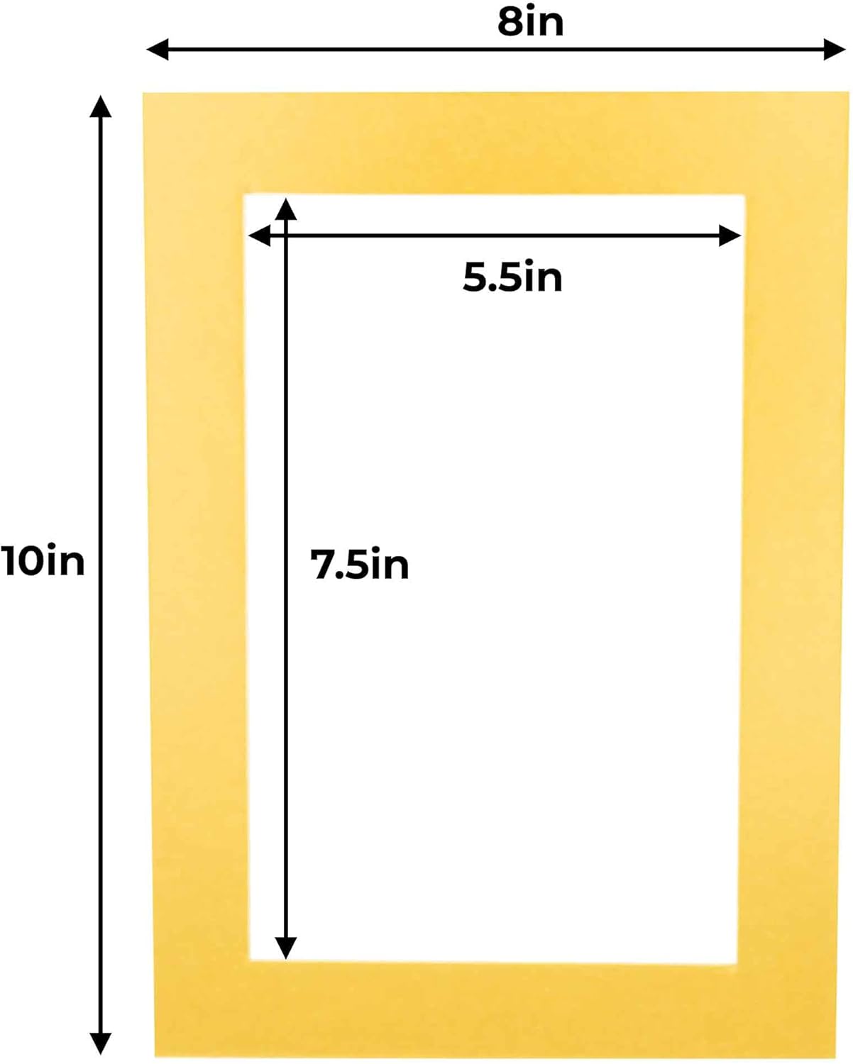 Poster Palooza 8x10 Mat for 6x8 Photo - Precut Metallic Gold Picture Matboard for Frames Measuring 8 x 10 Inches - Bevel Cut Matte to Display Art Measuring 6 x 8 Inches - Acid Free ONE MAT