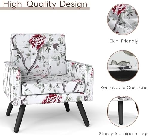 Accent Chair for Living Room Set of 2, Cozy Armchair - Image 3