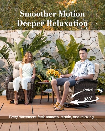 Belord Upgraded 6“ Cushion Luxury 10 Piece Patio Furniture Set - Image 3