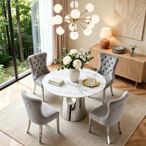 45” Round Dining Table Set For 4, Kitchen Table - Image 2