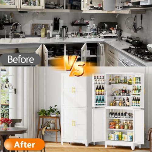 GAIOUS 74.8" Tall Metal Food Cabinet - Image 7