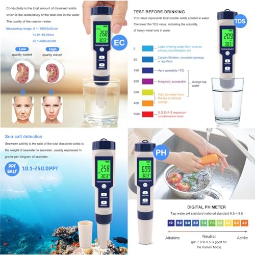 5 in 1 PH Meter Gomass 0.01 High Accuracy ph Tester Digital - Image 5