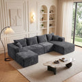 Boneless Couch U-Shaped Sectional Sofa by HouseMila
